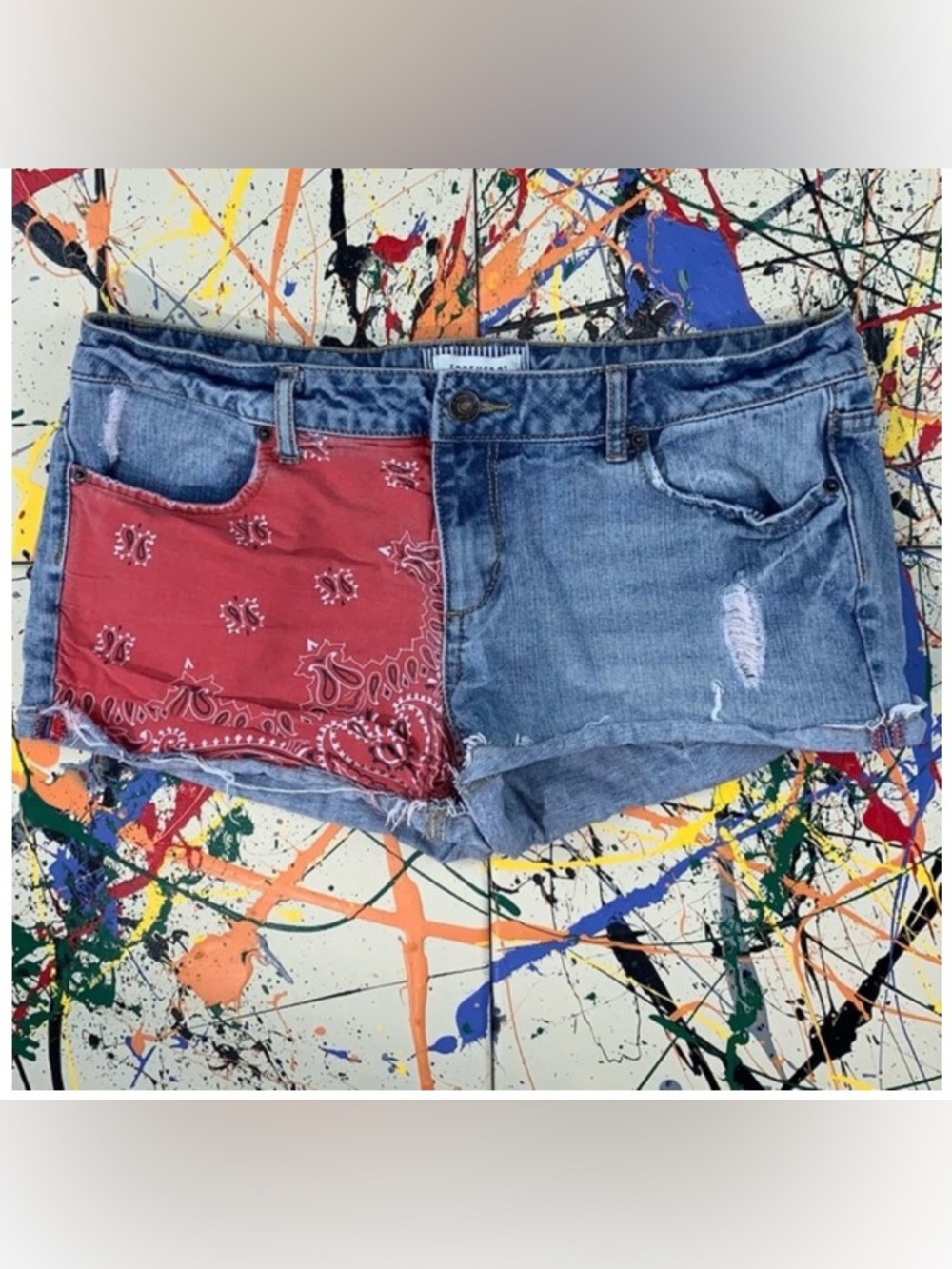 FOREVER 21 “premium denim” blue jean shorts.